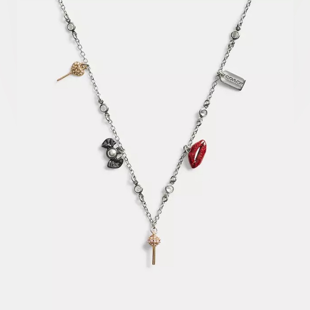 Coach Mini Candy Charm Necklace,nwt !!